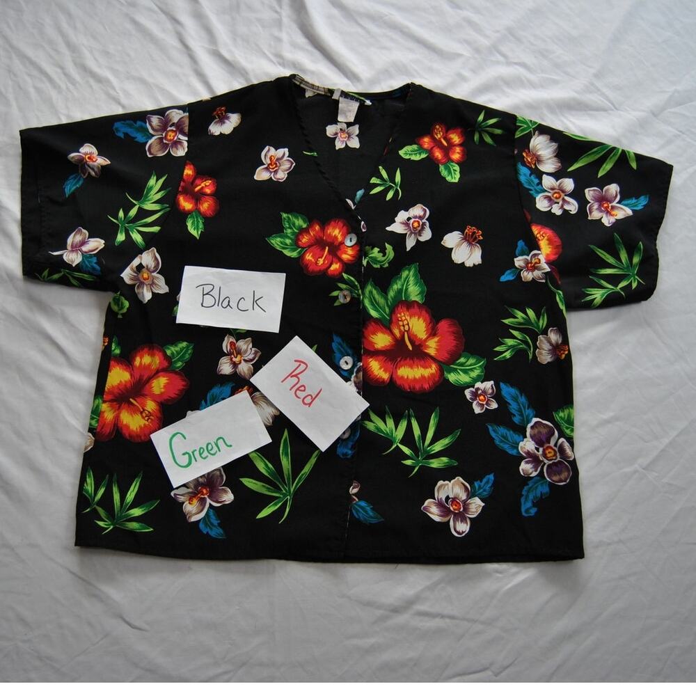 Promises Promises Hawaiian Button Down Shirt Size 12 - Picture 8 of 8